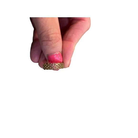 Shashi Linked Band Ring Gold Womens Size 6 - Picture 4 of 6